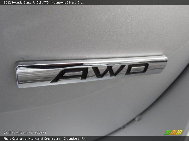Moonstone Silver / Gray 2012 Hyundai Santa Fe GLS AWD