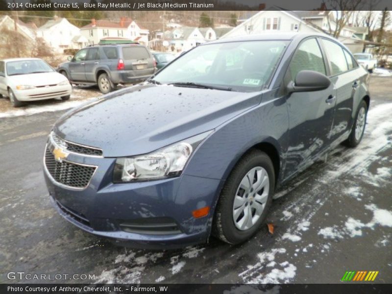 Blue Ray Metallic / Jet Black/Medium Titanium 2014 Chevrolet Cruze LS