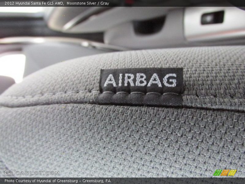 Moonstone Silver / Gray 2012 Hyundai Santa Fe GLS AWD
