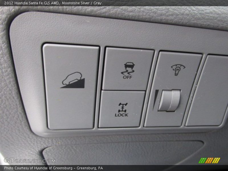 Moonstone Silver / Gray 2012 Hyundai Santa Fe GLS AWD