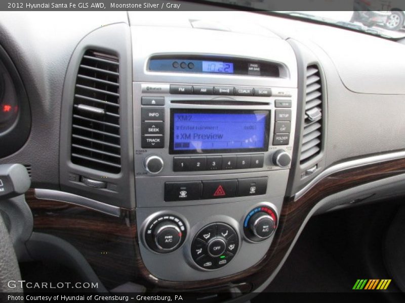 Moonstone Silver / Gray 2012 Hyundai Santa Fe GLS AWD