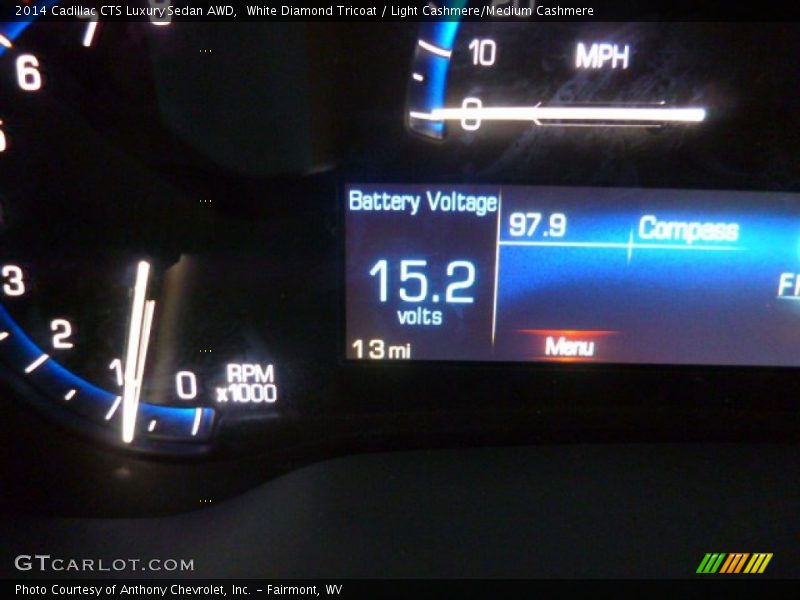 White Diamond Tricoat / Light Cashmere/Medium Cashmere 2014 Cadillac CTS Luxury Sedan AWD