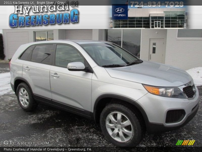 Bright Silver / Gray 2011 Kia Sorento LX