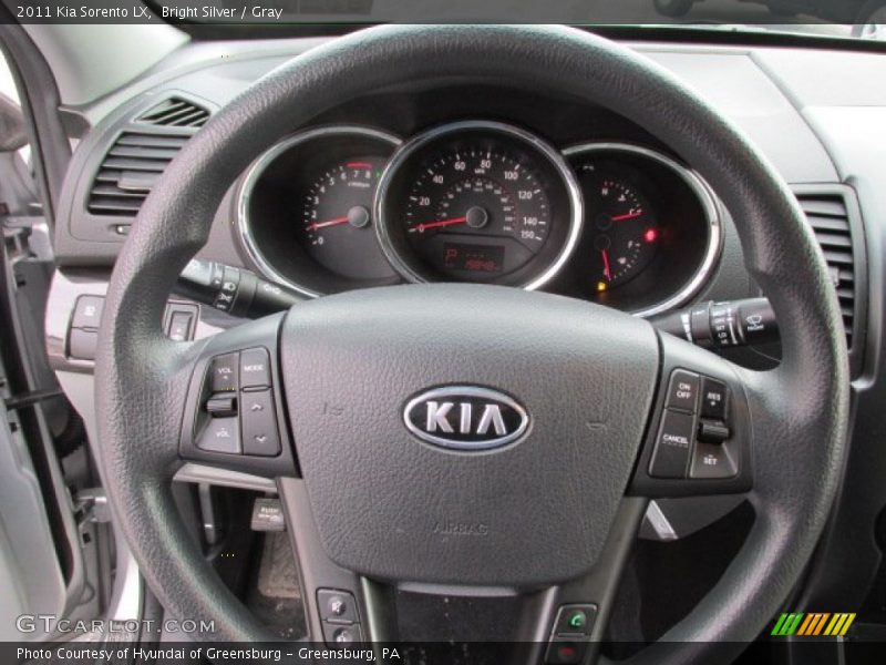 Bright Silver / Gray 2011 Kia Sorento LX