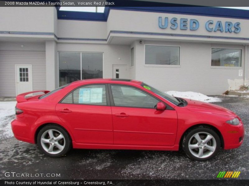 Volcanic Red / Black 2008 Mazda MAZDA6 i Touring Sedan