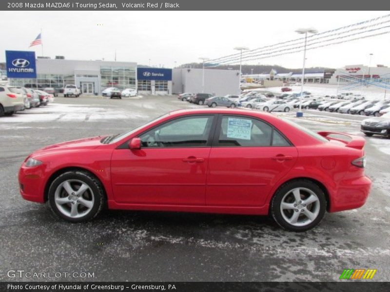 Volcanic Red / Black 2008 Mazda MAZDA6 i Touring Sedan