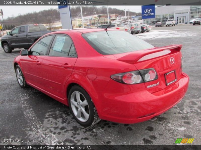 Volcanic Red / Black 2008 Mazda MAZDA6 i Touring Sedan
