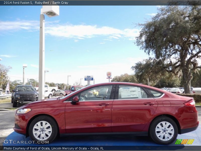 Ruby Red / Earth Gray 2014 Ford Fusion S