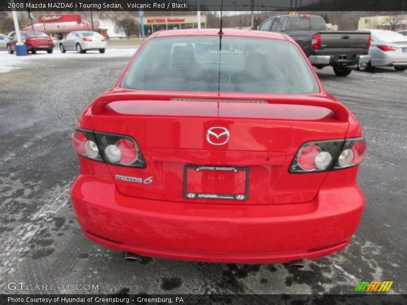 Volcanic Red / Black 2008 Mazda MAZDA6 i Touring Sedan