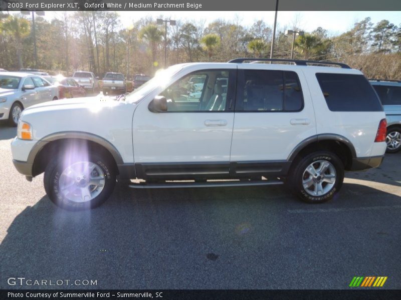 Oxford White / Medium Parchment Beige 2003 Ford Explorer XLT
