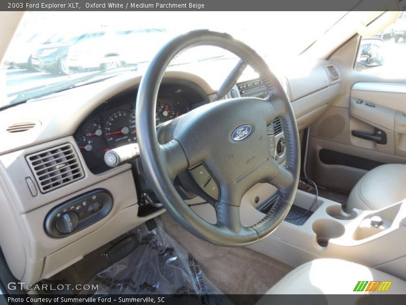 Oxford White / Medium Parchment Beige 2003 Ford Explorer XLT