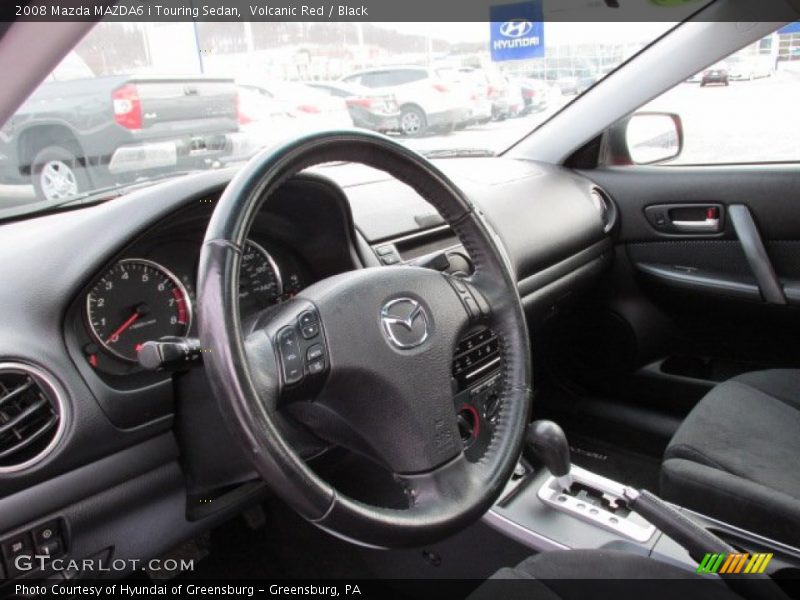 Volcanic Red / Black 2008 Mazda MAZDA6 i Touring Sedan