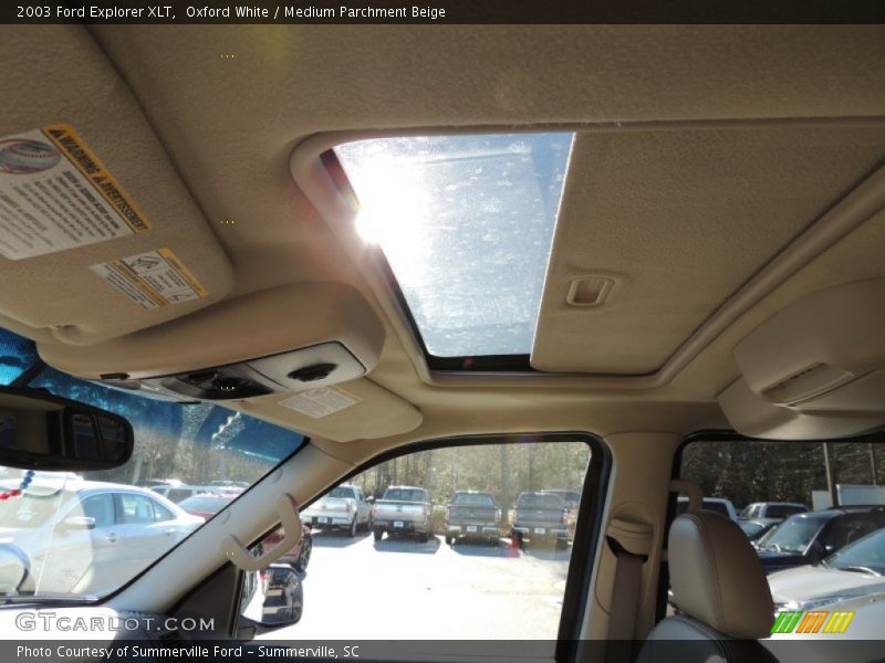 Oxford White / Medium Parchment Beige 2003 Ford Explorer XLT
