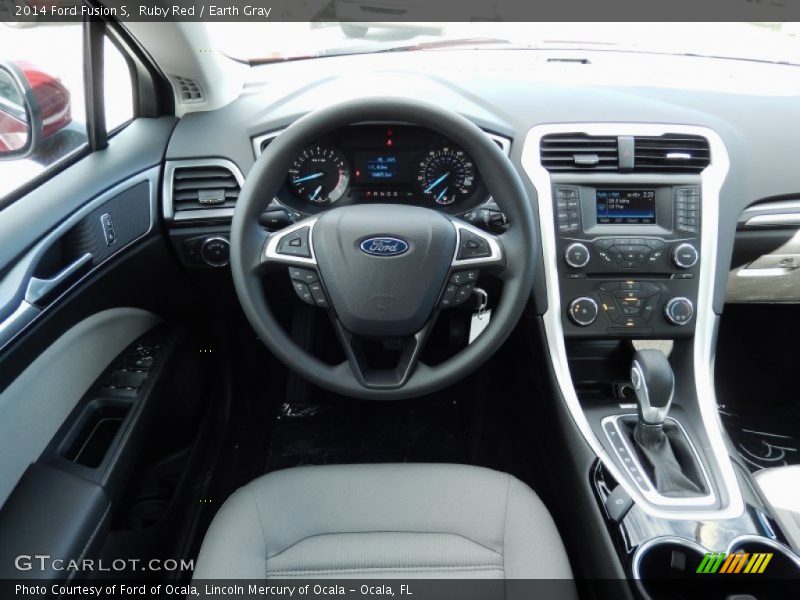 Ruby Red / Earth Gray 2014 Ford Fusion S