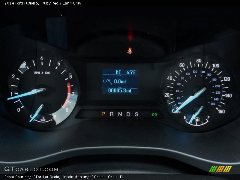 Ruby Red / Earth Gray 2014 Ford Fusion S