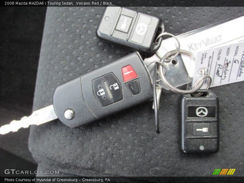 Volcanic Red / Black 2008 Mazda MAZDA6 i Touring Sedan