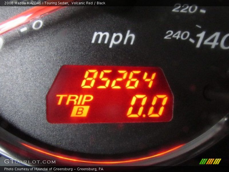 Volcanic Red / Black 2008 Mazda MAZDA6 i Touring Sedan