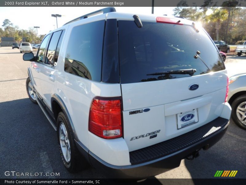 Oxford White / Medium Parchment Beige 2003 Ford Explorer XLT