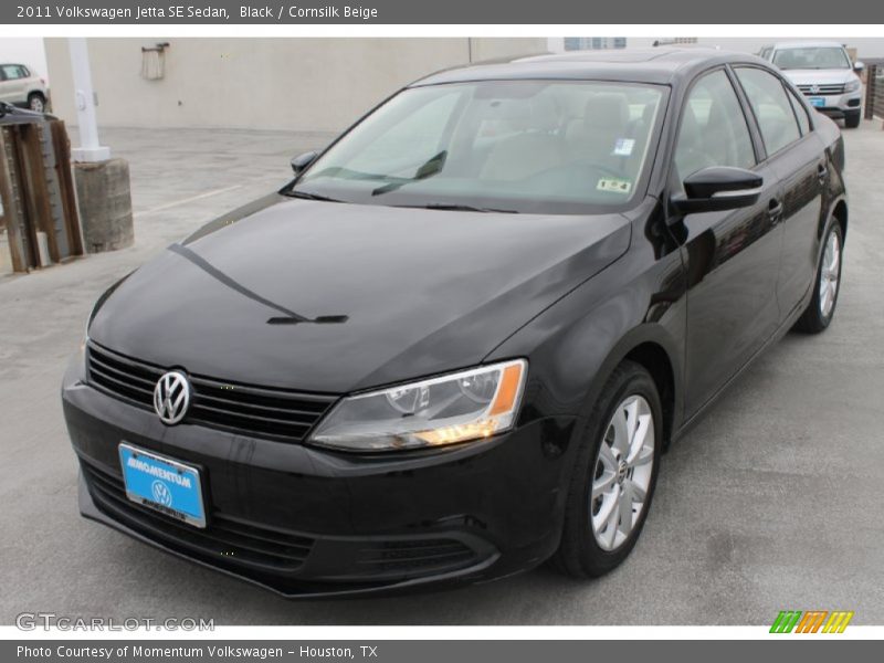 Black / Cornsilk Beige 2011 Volkswagen Jetta SE Sedan