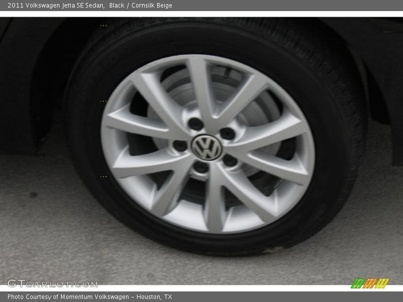 Black / Cornsilk Beige 2011 Volkswagen Jetta SE Sedan
