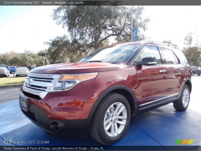 Sunset / Medium Light Stone 2014 Ford Explorer XLT