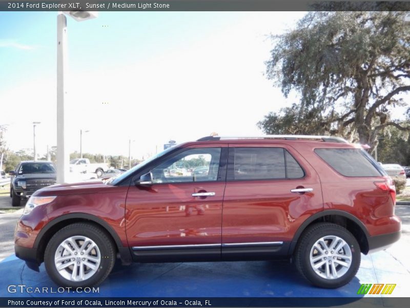Sunset / Medium Light Stone 2014 Ford Explorer XLT