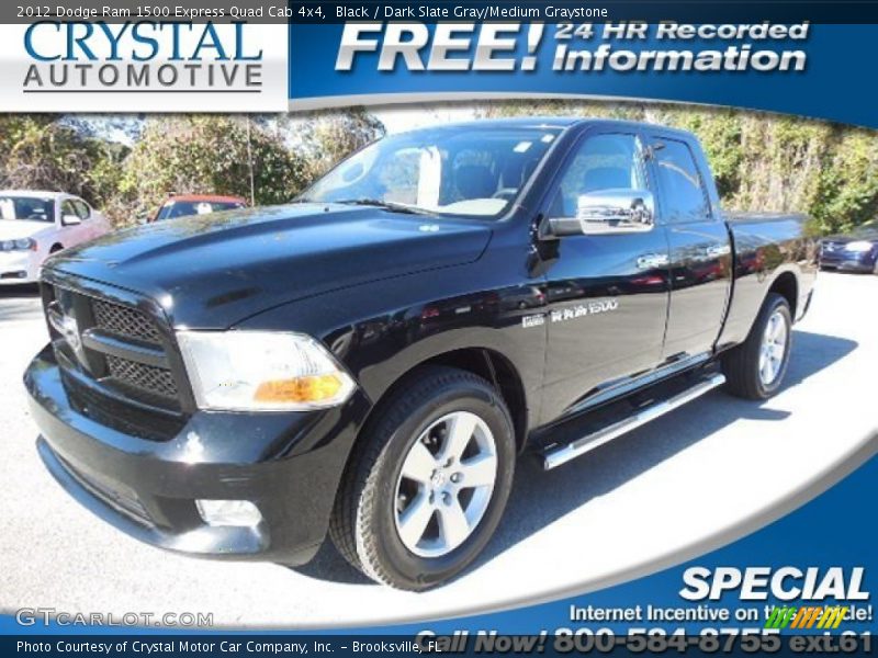 Black / Dark Slate Gray/Medium Graystone 2012 Dodge Ram 1500 Express Quad Cab 4x4