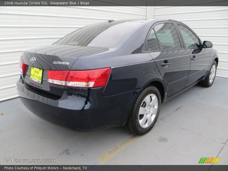 Deepwater Blue / Beige 2008 Hyundai Sonata GLS