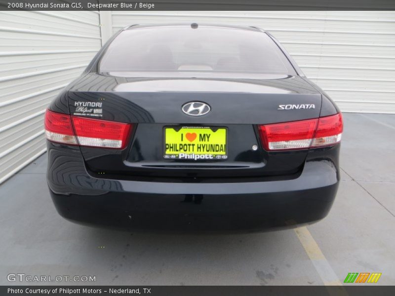 Deepwater Blue / Beige 2008 Hyundai Sonata GLS