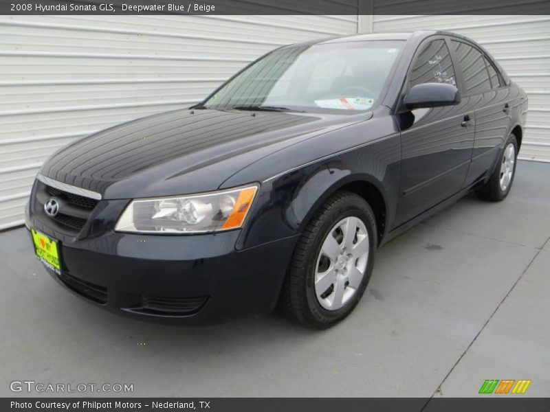 Deepwater Blue / Beige 2008 Hyundai Sonata GLS