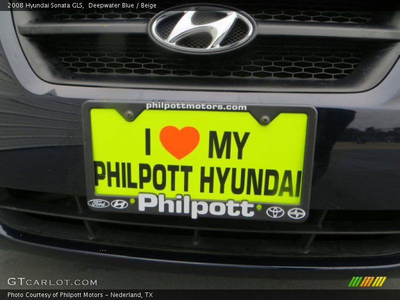 Deepwater Blue / Beige 2008 Hyundai Sonata GLS