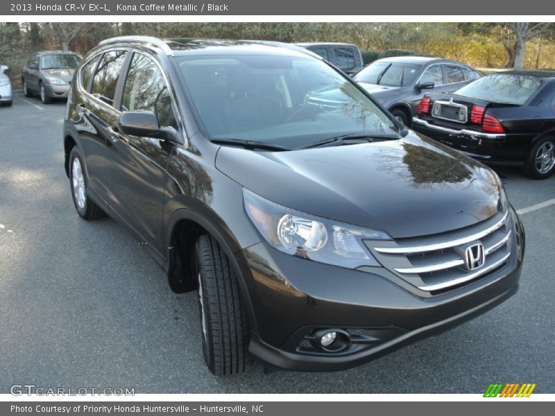 Kona Coffee Metallic / Black 2013 Honda CR-V EX-L