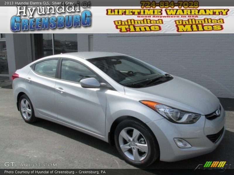Silver / Gray 2013 Hyundai Elantra GLS