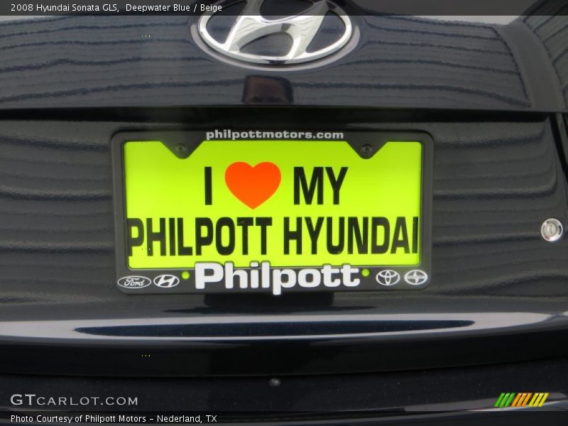 Deepwater Blue / Beige 2008 Hyundai Sonata GLS