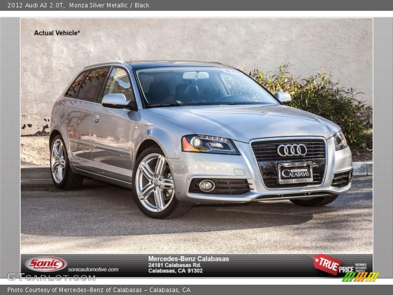 Monza Silver Metallic / Black 2012 Audi A3 2.0T