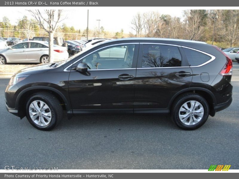 Kona Coffee Metallic / Black 2013 Honda CR-V EX-L