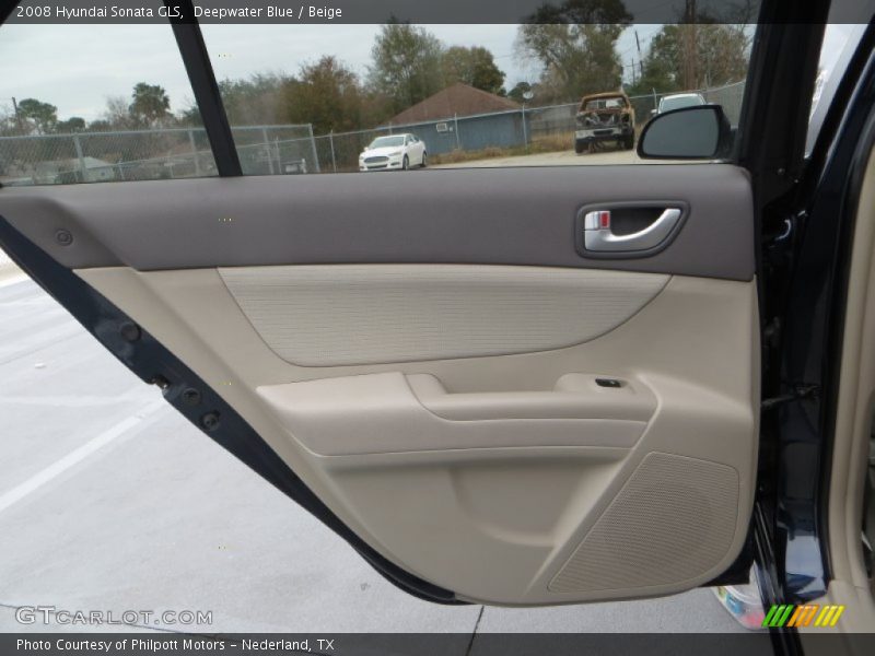 Deepwater Blue / Beige 2008 Hyundai Sonata GLS