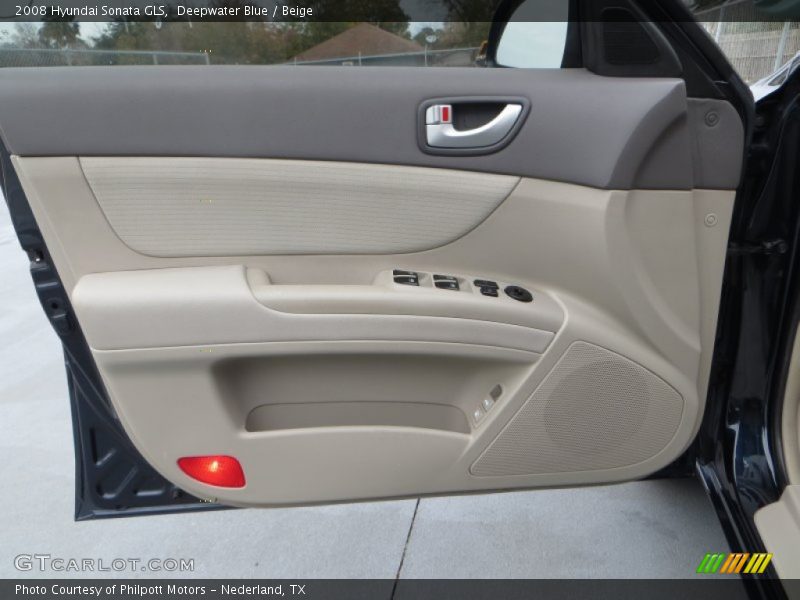 Deepwater Blue / Beige 2008 Hyundai Sonata GLS
