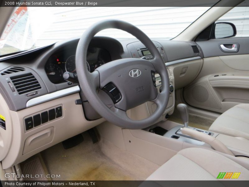 Deepwater Blue / Beige 2008 Hyundai Sonata GLS