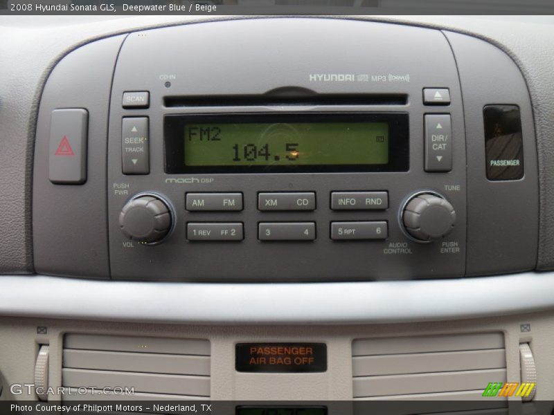 Deepwater Blue / Beige 2008 Hyundai Sonata GLS