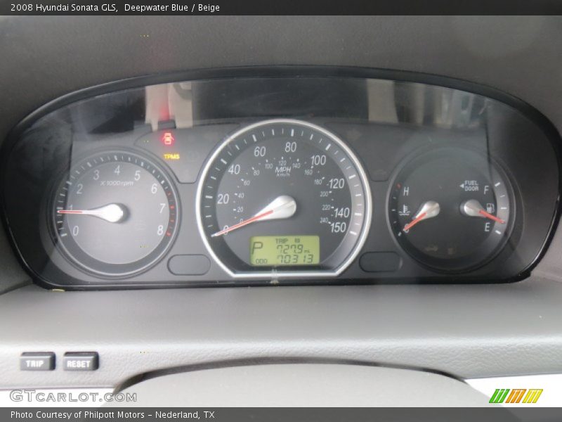 Deepwater Blue / Beige 2008 Hyundai Sonata GLS