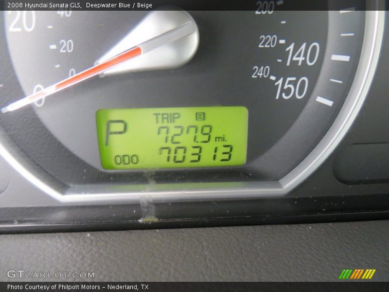 Deepwater Blue / Beige 2008 Hyundai Sonata GLS