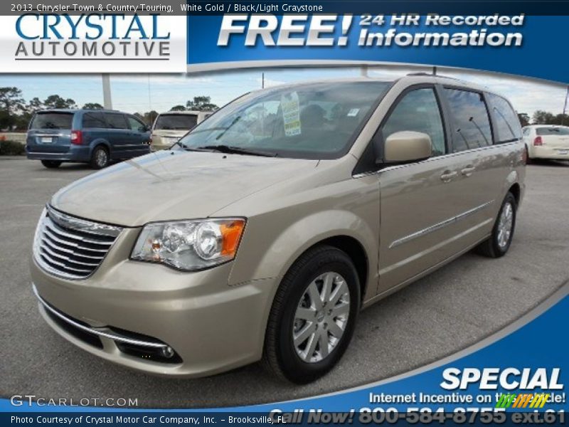 White Gold / Black/Light Graystone 2013 Chrysler Town & Country Touring