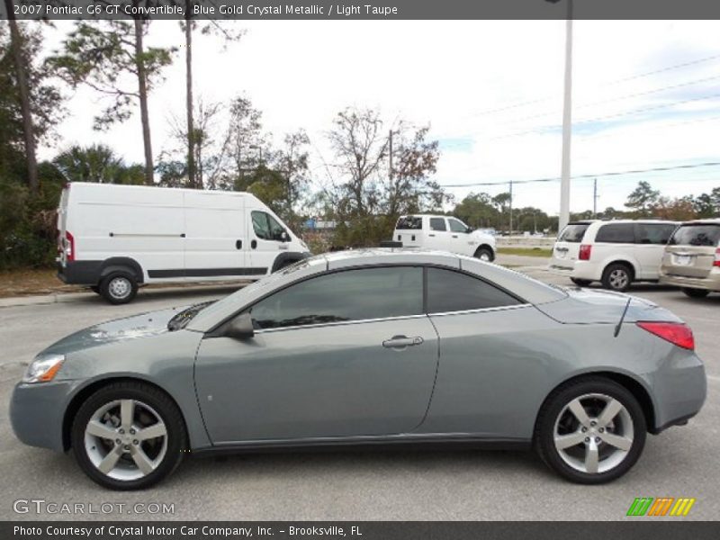 Blue Gold Crystal Metallic / Light Taupe 2007 Pontiac G6 GT Convertible