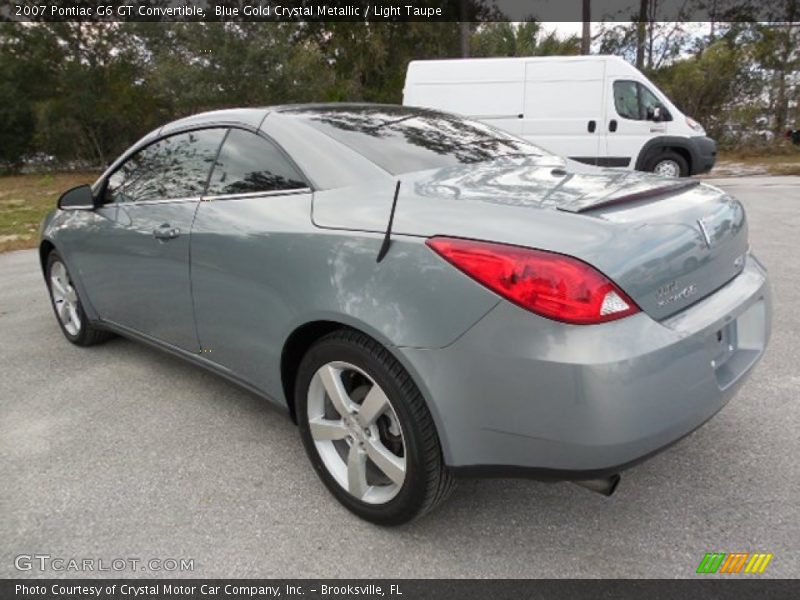 Blue Gold Crystal Metallic / Light Taupe 2007 Pontiac G6 GT Convertible