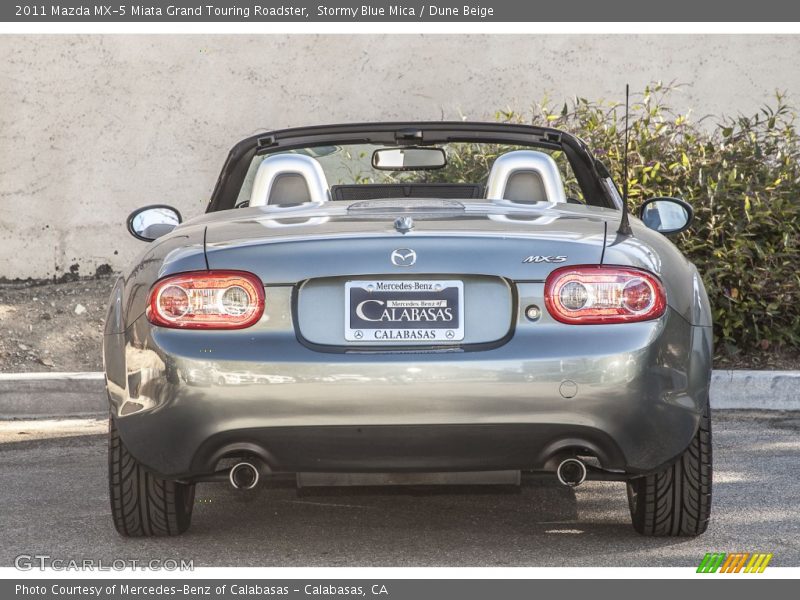 Stormy Blue Mica / Dune Beige 2011 Mazda MX-5 Miata Grand Touring Roadster