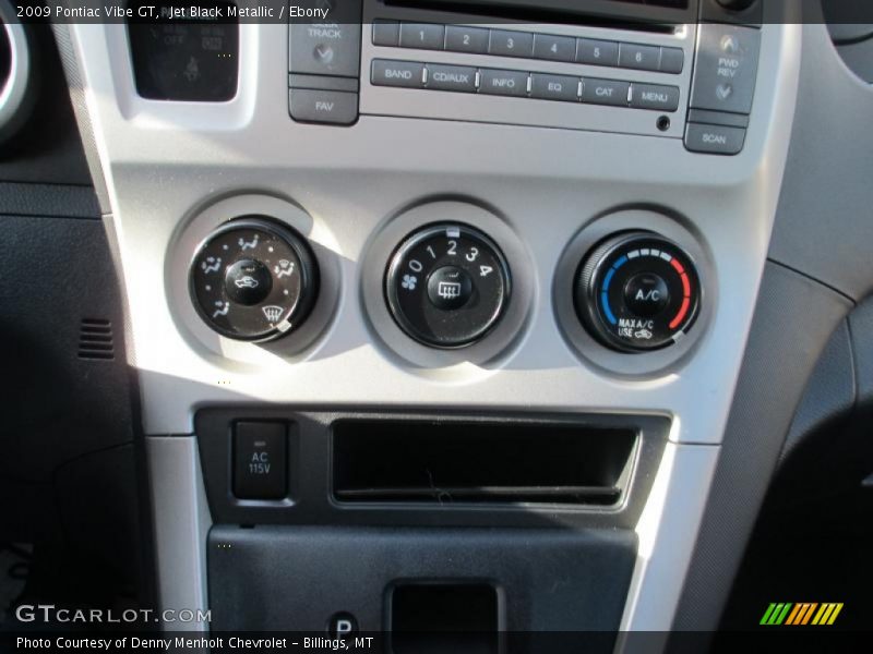 Jet Black Metallic / Ebony 2009 Pontiac Vibe GT