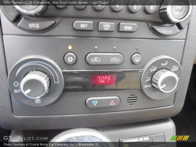 Blue Gold Crystal Metallic / Light Taupe 2007 Pontiac G6 GT Convertible