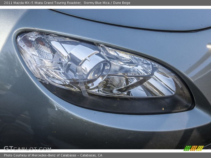 Stormy Blue Mica / Dune Beige 2011 Mazda MX-5 Miata Grand Touring Roadster