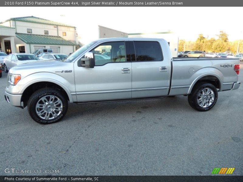 Ingot Silver Metallic / Medium Stone Leather/Sienna Brown 2010 Ford F150 Platinum SuperCrew 4x4